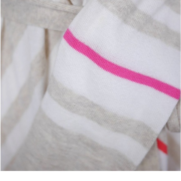 MOTH Anthropologie Women's s-m‎ Beige & pink striped knit cardigan sweater Hi-Lo - Picture 5 of 11